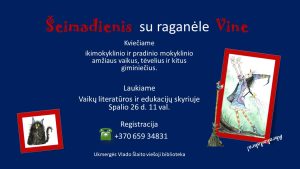 Šeimadienis su raganėle Vine @ Vl. Šlaito viešoji biblioteka