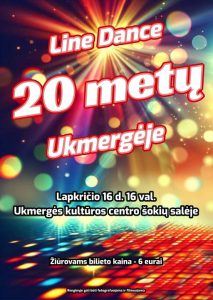 20 metų Line Dance Ukmergėje (šokių salė) @ Ukmergės kultūros centras